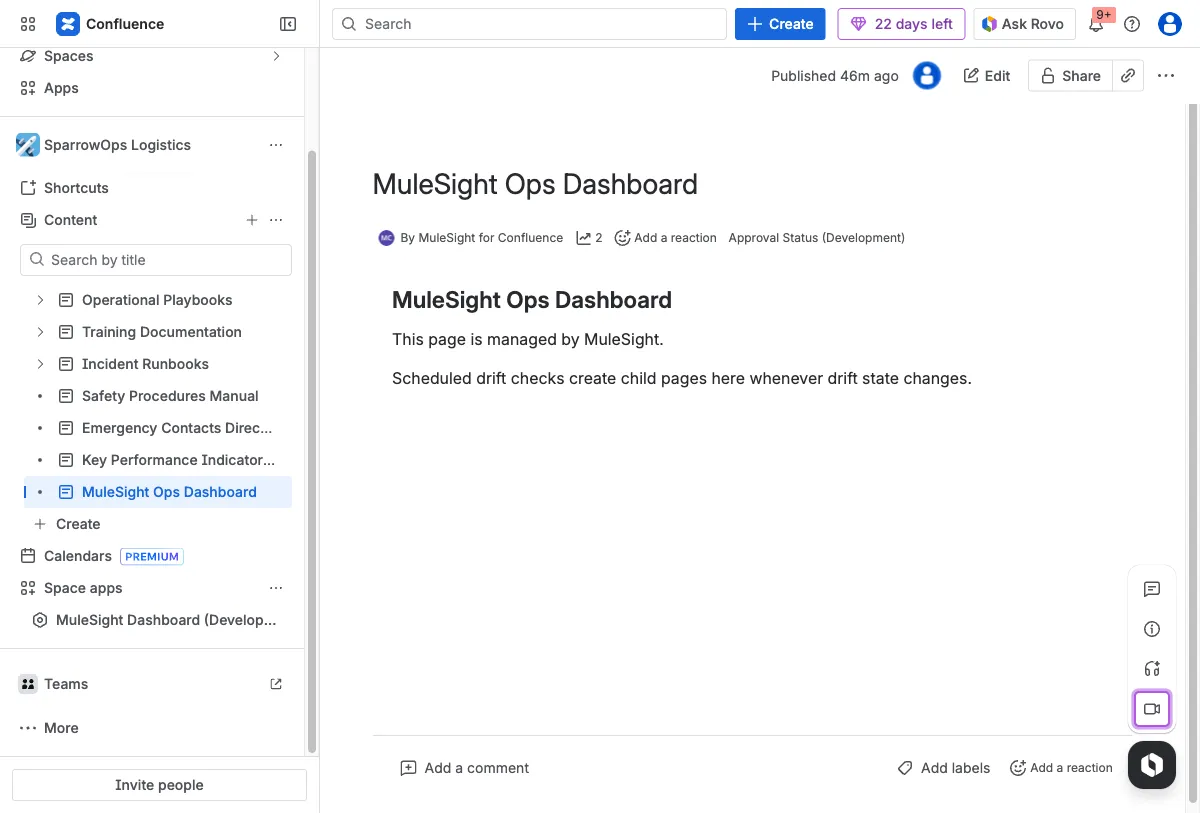 Ops parent page content