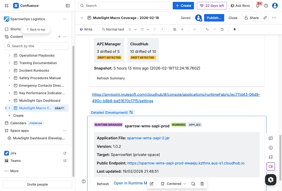 Environment summary macro